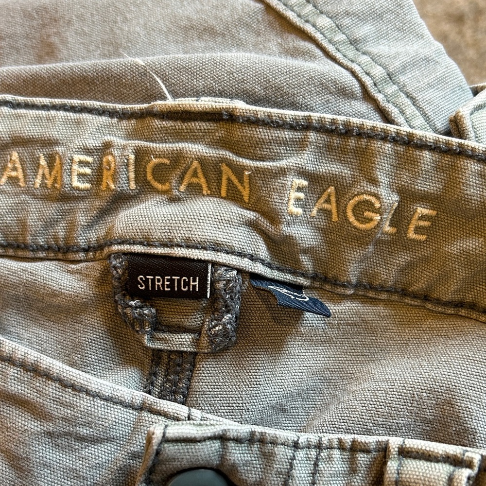American Eagle Outfitters Women's Straight Leg Cargo Jeans - Gray - Picture 5 of 7